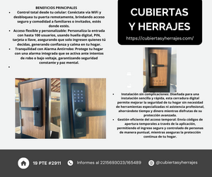 CERRADURA DIGITAL INTELIGENTE CON 5 TARJETAS - LLAVE - WIFI Y FUNCIONES EN ESPAÑOL