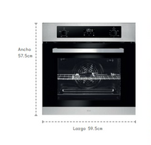 Cargar imagen en el visor de la galería, HORNO EMPOTRABLE PARA GAS LP O NATURAL CON CAPACIDAD 58L / VENTILADOR DE CONVECCION / TEMPERATURA AJUSTABLE Y 2 QUEMADORES

