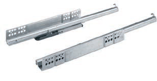 Quadro 25 con Push to Open, montaje por deslizamiento extracción parcial, capacidad de carga de 25 Kg.